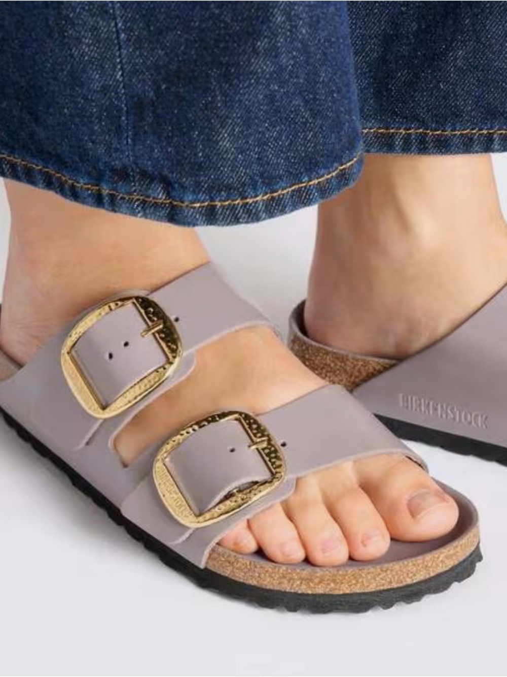 BIRKENSTOCK ARIZONA HAMMERED BIG BUCKLE HIGH SHINE FADED PURPLE MEDIUM/NARROW37